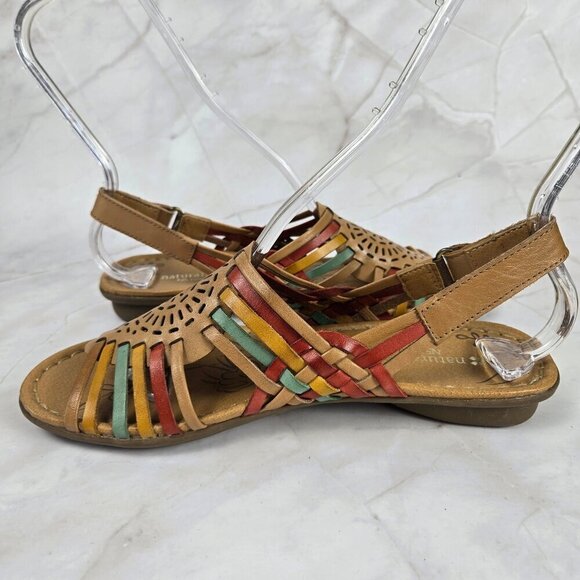 Naturalizer Size 8 "Wendy" N5 Comfort Huracha Sandals Hook & Loop Adj Back Strap - Picture 9 of 16